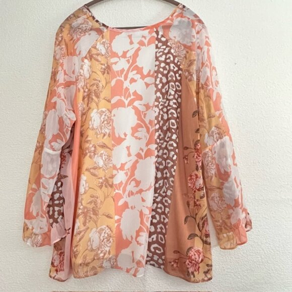 Moa Moa Womens Layered, Breezy Tunic Plus Size 3X - Picture 3 of 6